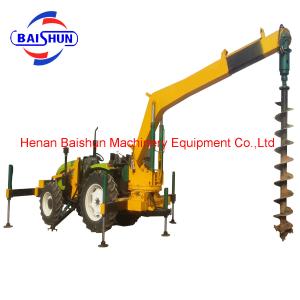 China New electric pole digging machine pole erection machine for photovoltaic wholesale