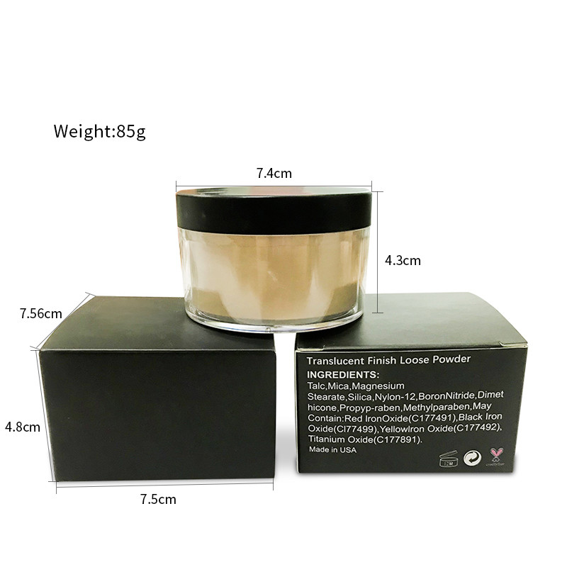 ISO Translucent 8 Color Loose Mineral Powder Vegan Cosmetics Makeup Powder