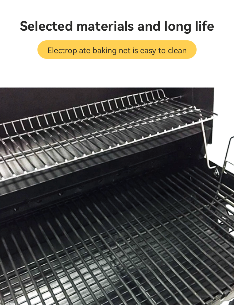 Professional Restaurant Charcoal Grill Gas BBQ with Powder Coated Vertical Style Oven