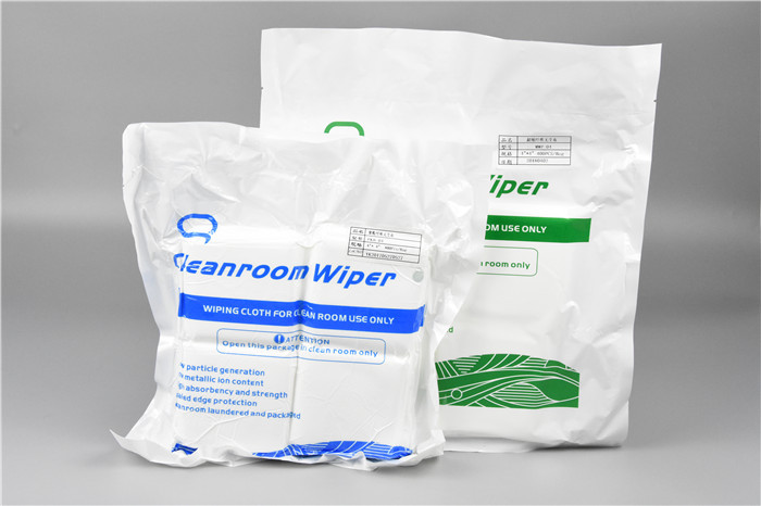 160g/M2 Dust Free Polyester Cleanroom Wipes Lint Free 9x9in White ISO 4-8