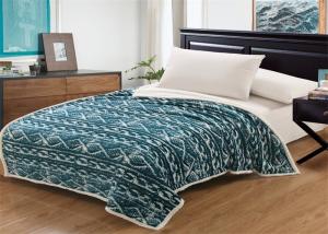 China Household Bedding Coral Fleece Blanket Turquoise With ISO9001 Certificated wholesale