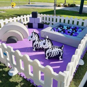 China Kids Soft Play Equipment Outdoor Birthday Party Event Rental Business Purple wholesale