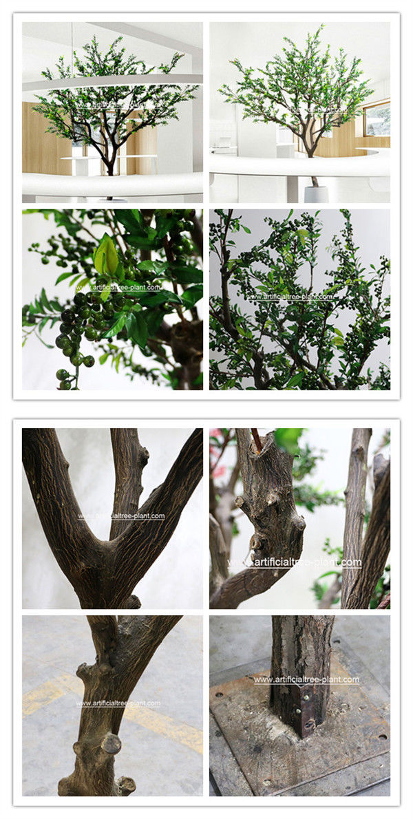 Berry Plant Pepper Artificial Evergreen Trees / Zanthoxylum Bungeanum Tree Hotel Decoration