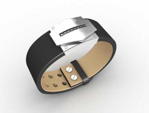 China Top Quality Europe Fashion Stainless Steel Genuine Leather Silicone Bangle Bracelet ADB141 wholesale