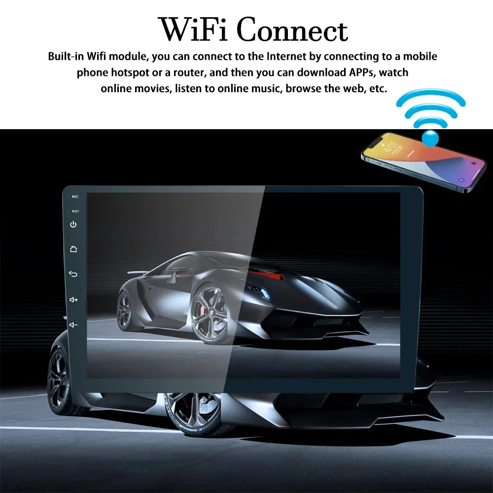 Android OS Universal 9/10/12/13 Inch Car DVD Player with Touch Screen and Navigation