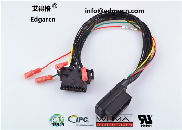 16 Pin Plug Automotive Wiring Harness Kits , Copper Car Diagnostic Cable