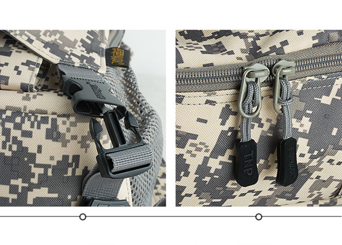 Full Printing Military Style Backpack , Outdoor Shoulder Bag Velcro Seal Design