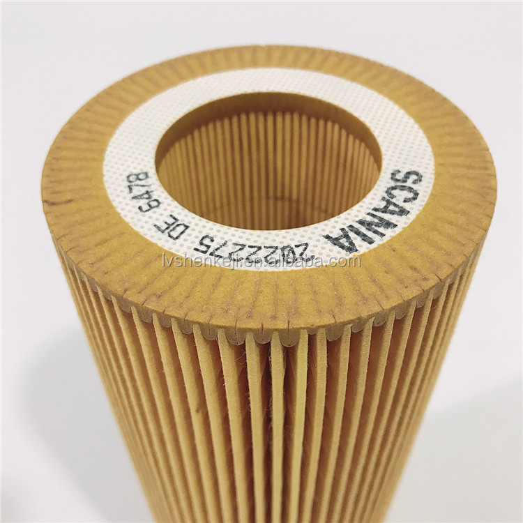 SC Oil Heavy Truck Filter 2022275 1742032 ISO9001 Certificate