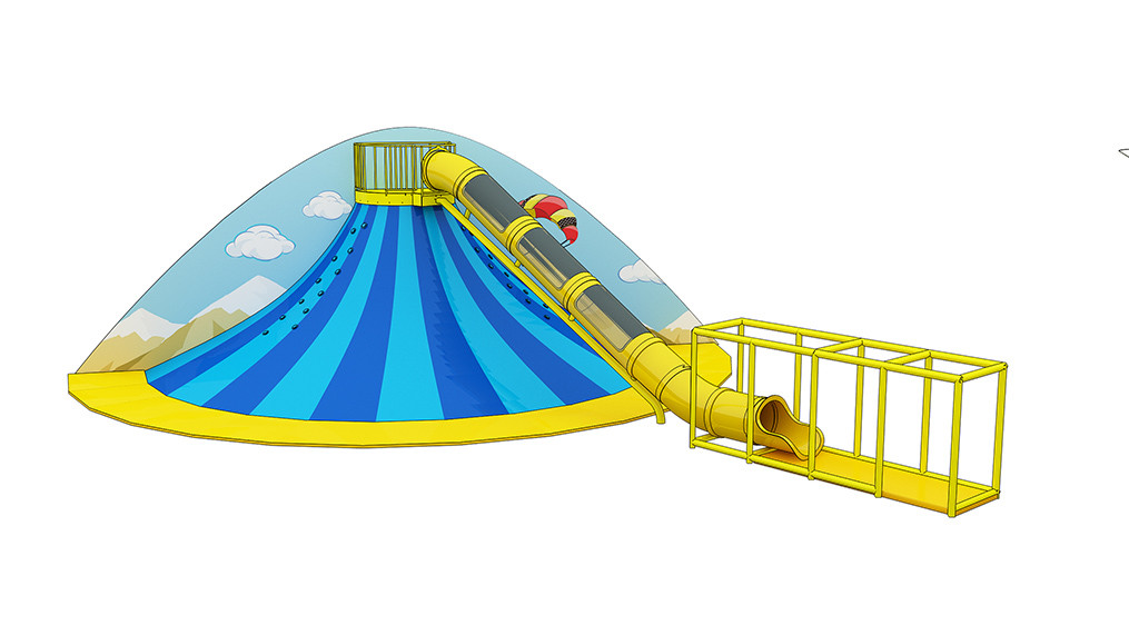 Funny Colorful 2.6M Volcano Climbing Slide Indoor Playground Equipment