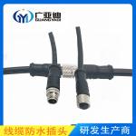 M8 Electric Cable Nylon Metal Waterproof Male Female Aviation Plug Docking With