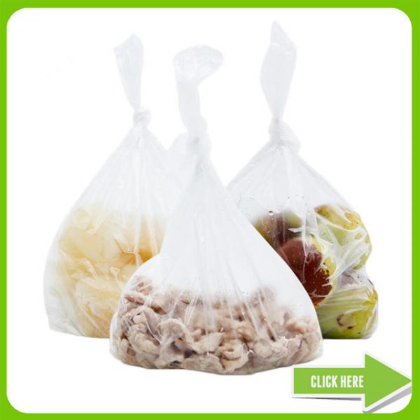 HDPE Transparent Plastic Bag On Roll , Clear Food Bags ISO9000 Certification