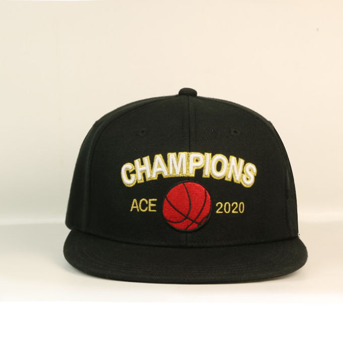 6 Panel Flat Bill Hats , Custom 100% Acrylic Flat Brim Black Gorras Cap,Custom Logo
