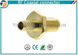 China Female Bulkhead Coaxial Connector 50 Ohms for 1.13mm / 1.32mm / 1.37mm Cable wholesale