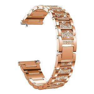 China Rose Gold 0.8inch Stainless Steel Watch Strap 95g 22mm Metal Watch Strap wholesale