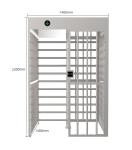 SUS304 Stainless Steel Access Control Turnstiles Full Height Gate
