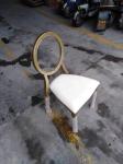 Clear Acrylic White Aluminum O Back Wedding Party Dining Chair