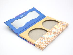 China 2 Pans Empty Blush Palette Customized Makeup Brush Pan For Beauty Packaging wholesale
