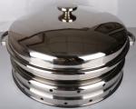 Hydraulic Round Stainless Steel Cookware / Rotating Roll Top Chafing Dish