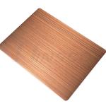 1500mmx3000mm Decorative Stainless Steel Sheet Hand Blackened Brushed Red Bronze