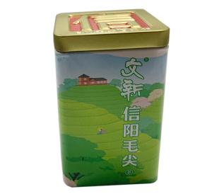 China Customized Glossy Rectangular Tin Can 0.22mm Tea Packaging Tins wholesale