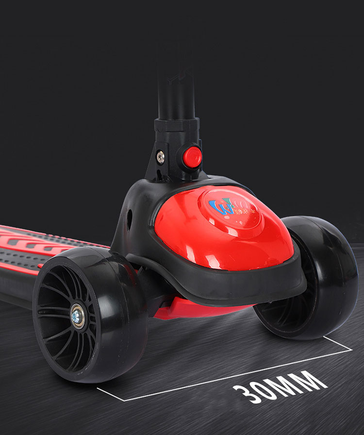 Unisex Kick Scooter for Kids 3 Wheel 4 Height Adjustable Pu Wheels Extra Wide Deck