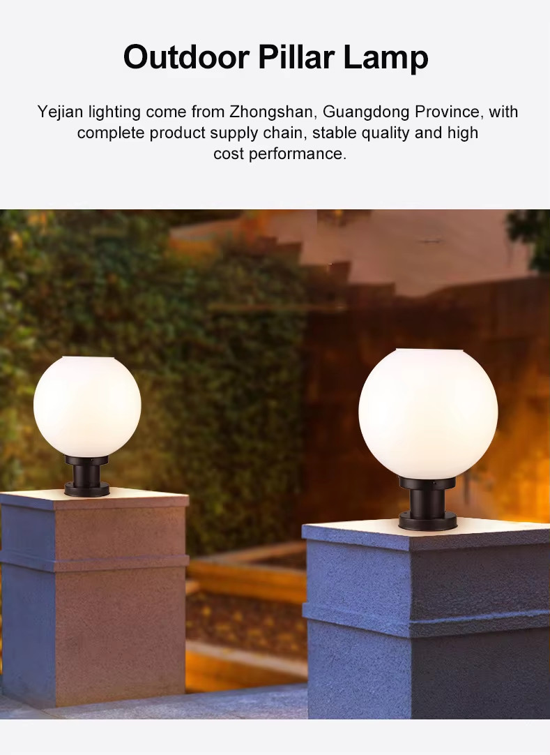Aluminum Decorative Post Lights IP65 Outdoor Gate Pillar Lights 3w