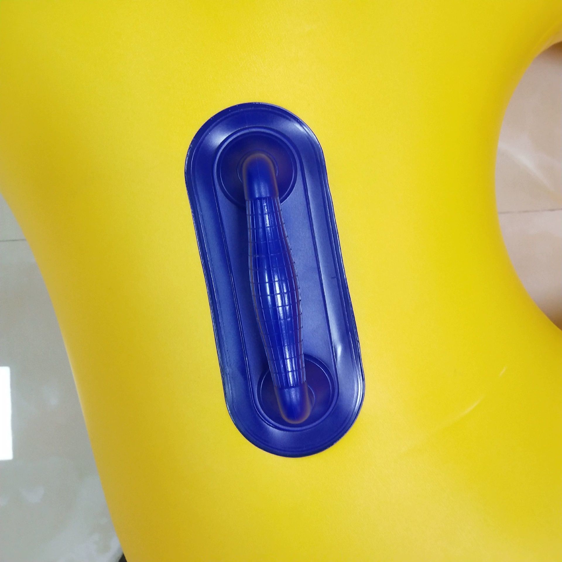Yellow Thickened Plastic Swim Ring Kayak For Water Park Slide Play