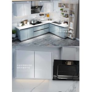 304SS 316SS Solid Stainless Steel Kitchen Cabinet Units L Shaped