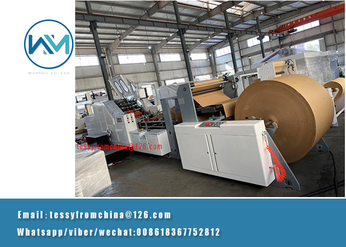 Eco friendly paper bag making Machine/kraft square bottom paper bag machine for food package