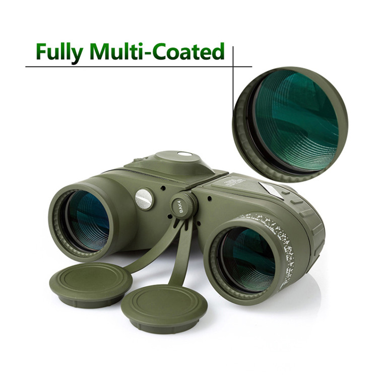 Army Green 12x50 Binocular Rangefinder Telescope for Military
