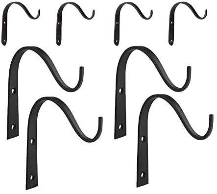 Decorative Iron Metal Wall Hook Plant Hanger Bracket Flexible Hook Lantern Wall Hanger for Hanging Plants Outdoor