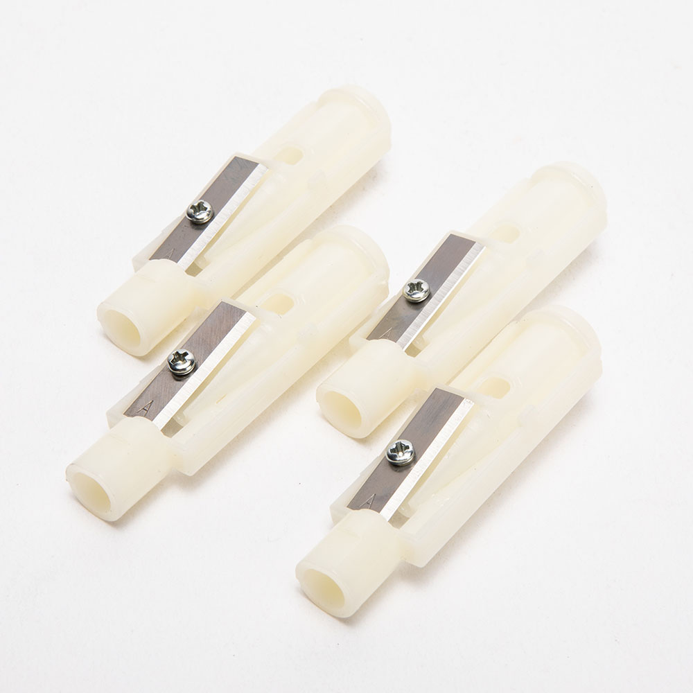White Single Hole Manual Pencil Sharpener Kid Safe