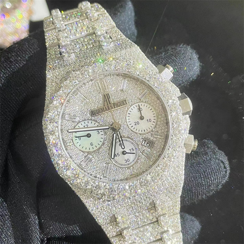 Hiphop Moissanite Bust Down Watch Fashion Bling Vvs Moissanite For Women