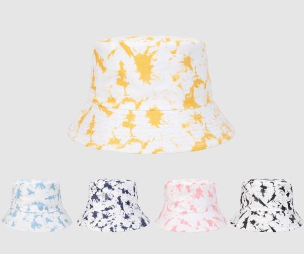 Printed Tie Dye Graffiti Sunscreen Double-Sided Wear Bucket Hat for women and