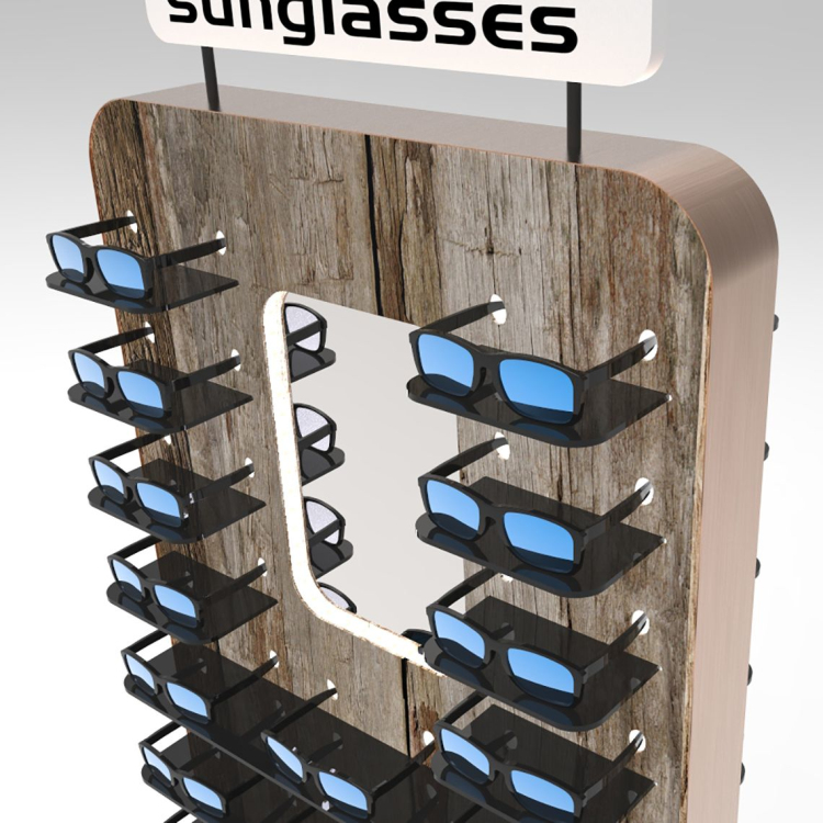 Retail Sunglasses Display Stand Metal Glasses Display Rack For Store