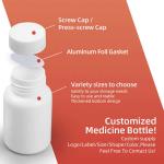 Pharmacy Plastic Pill Bottle Food Grade Customized Logo Screen Printing