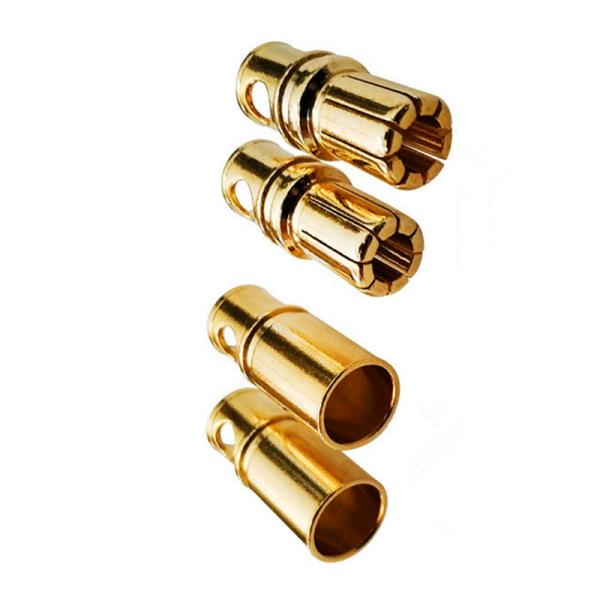 24K Gold Plated EC8 Connector with 8mm Diameter and 220A Maximum Current for RC Battery Applications