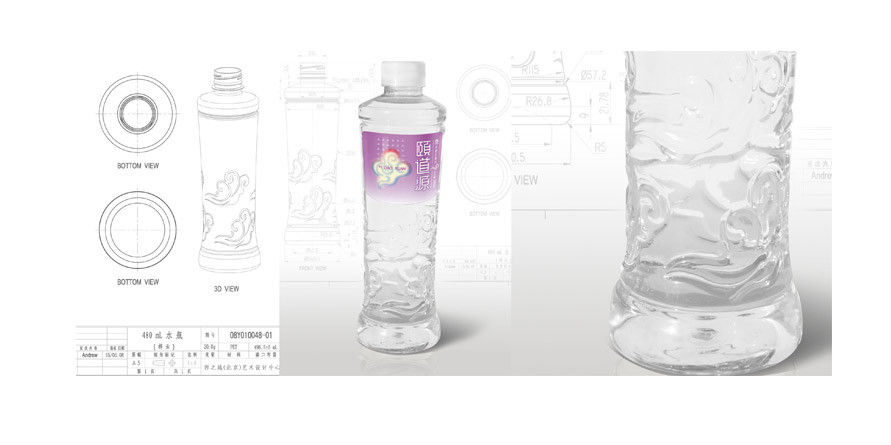 Energy Saving Pure Bottled Water Production Machines With PLC Control / Rotary Filling