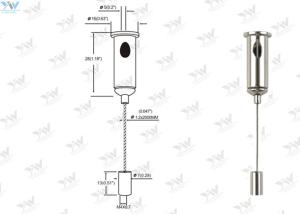 China Adjustable Hanging Kits Suspension Wire Light Fittings Mounting Hardware wholesale
