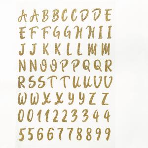 China OEM 3D Puffy Stickers 0.7mm Glitter Number Alphabet Decoration Shaped wholesale
