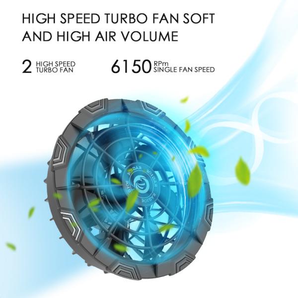 18V High Speed Mobile Warming Heated Coat Battery Fan Kit For Air Conditioned Workwear