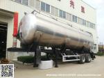 Aluminum Alloy Wheat Flour Bulk Tanker with Tipping Hydraulic Cylinder (6000USG