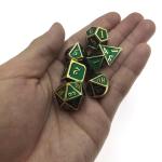 Portable Pink Metal Dice Set Gilt Green Practical Metal Polishing Tabletop
