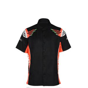 China Sportswear Button Down Motorcycle Wicking Breathable Custom Design Racing Polo Shirt wholesale