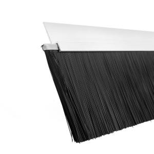 China Wind Proof Door Bottom Brush , Galvanized Aluminum Base Under Gate Brushes wholesale