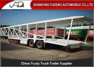 China Double Axles Car Carrier Trailer For 9 Cars Transport Steel Material wholesale