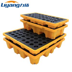 China Detachable 4T Plastic Spill Pallets Anti Leakage Oil Drum Pallet wholesale