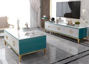 China ISO18001 Marble TV Unit With Matching Coffee Table wholesale
