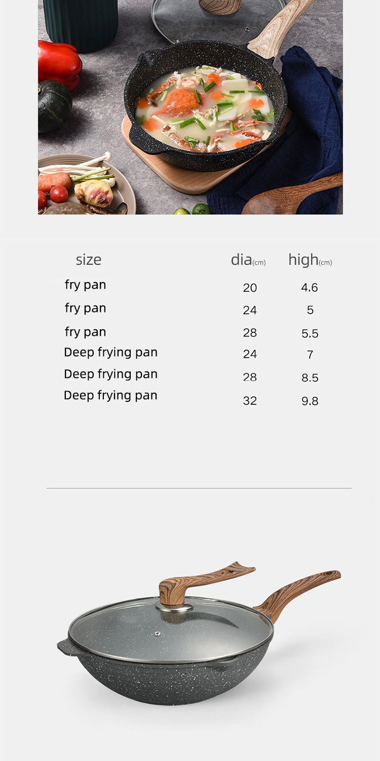 Hot Sale Cookware Cooking Pot Skillet Pan frigideira Panci Die-cast Cast Iron Frypan Non Stick Frying Pan