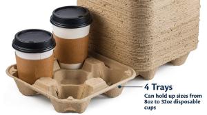 China Biodegradable Disposable 8 - 32oz Cardboard Cup Holders wholesale